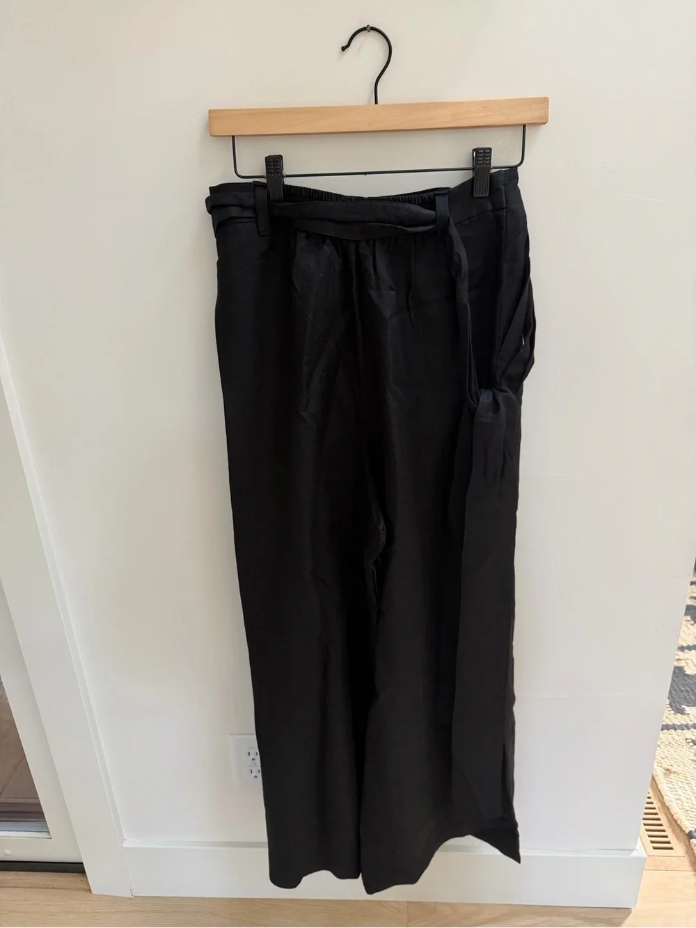 Banana Republic Black Wide-Leg Wrap Palazzo Pants NWT SIZE XSmall